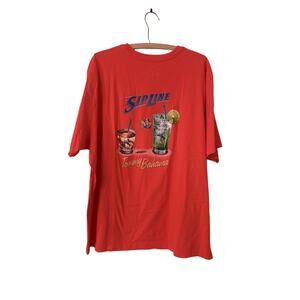 Tommy Bahama tshirt mens 1XB orange relax SipLine mojito cocktail drink